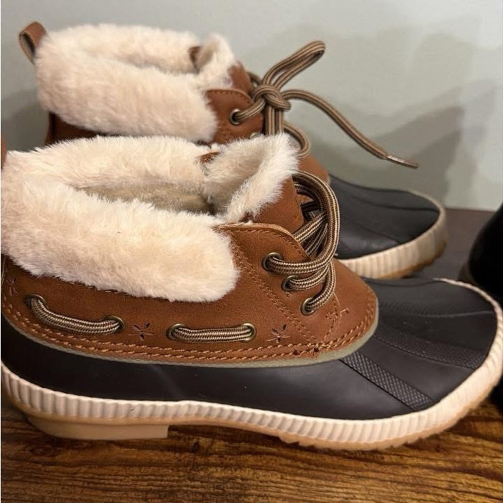 Brown and Black Waterproof Boots